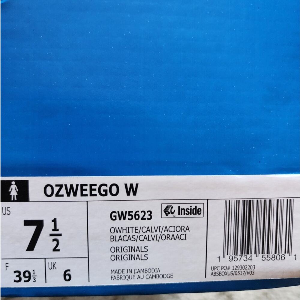 Wmns Adidas Ozweego Off White Acid Orange Brand New Sz 7.5 - Picture 9 of 9